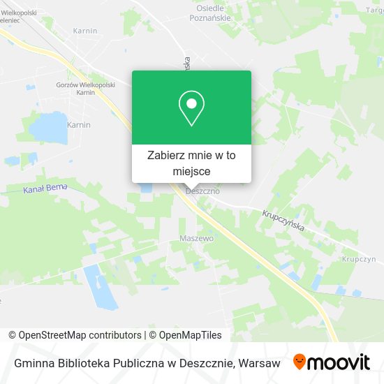 Mapa Gminna Biblioteka Publiczna w Deszcznie