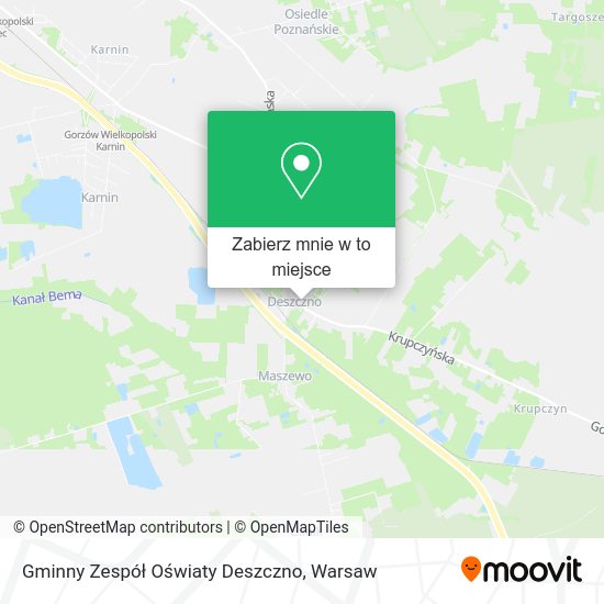 Mapa Gminny Zespół Oświaty Deszczno