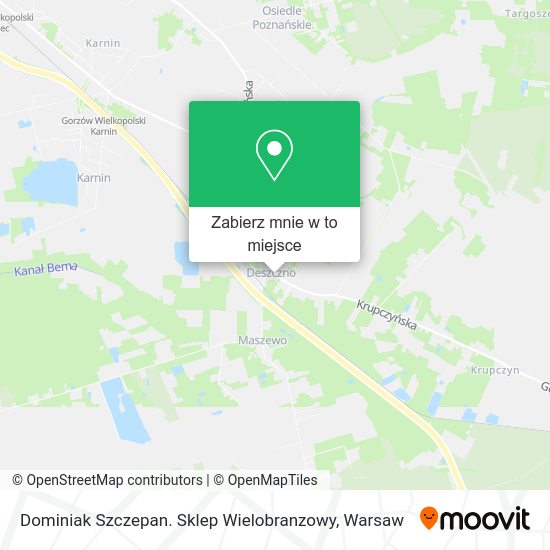 Mapa Dominiak Szczepan. Sklep Wielobranzowy