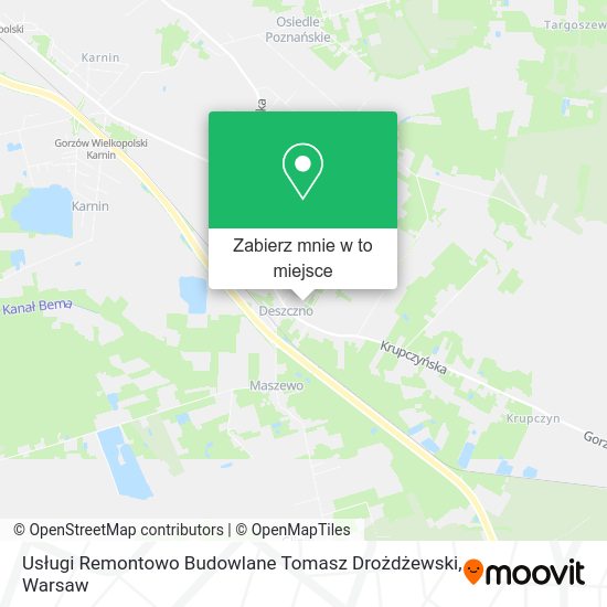 Mapa Usługi Remontowo Budowlane Tomasz Drożdżewski