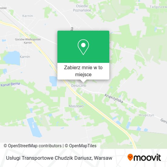 Mapa Usługi Transportowe Chudzik Dariusz