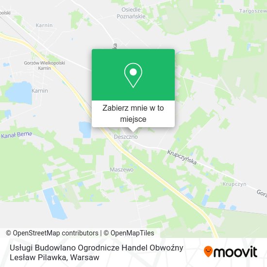 Mapa Usługi Budowlano Ogrodnicze Handel Obwoźny Lesław Pilawka