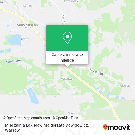 Mapa Mieszalnia Lakierãw Malgorzata Dawidowicz