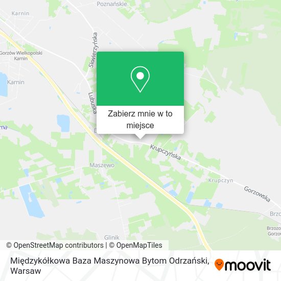 Mapa Międzykółkowa Baza Maszynowa Bytom Odrzański