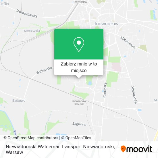 Mapa Niewiadomski Waldemar Transport Niewiadomski