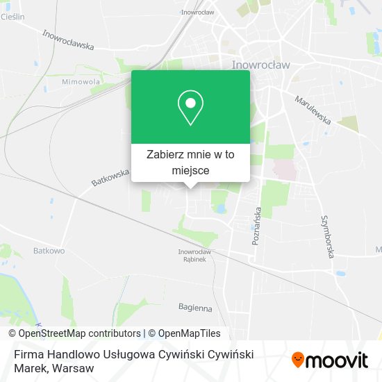 Mapa Firma Handlowo Usługowa Cywiński Cywiński Marek