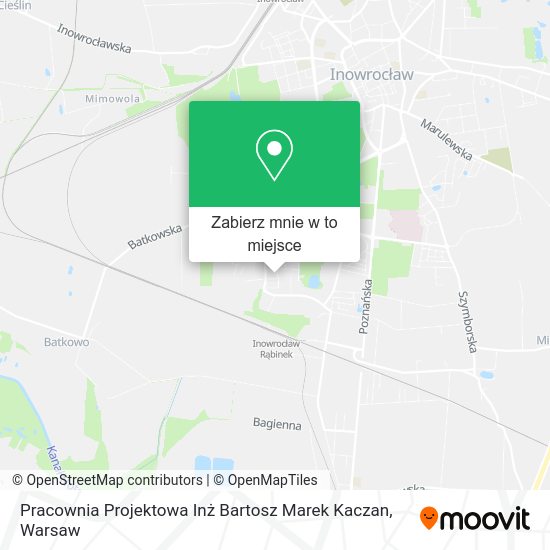 Mapa Pracownia Projektowa Inż Bartosz Marek Kaczan