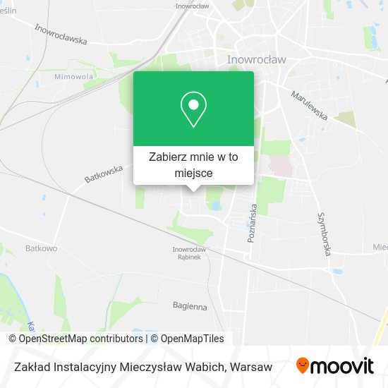 Mapa Zakład Instalacyjny Mieczysław Wabich