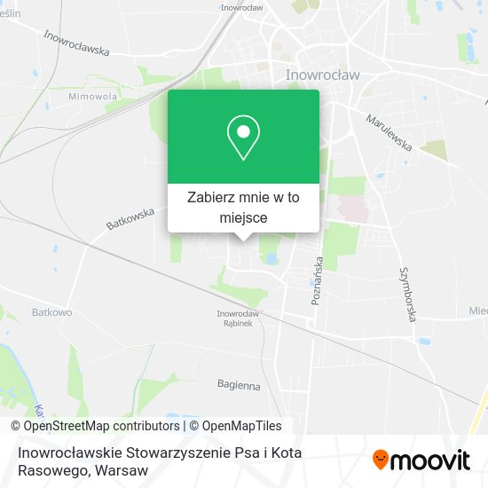 Mapa Inowrocławskie Stowarzyszenie Psa i Kota Rasowego