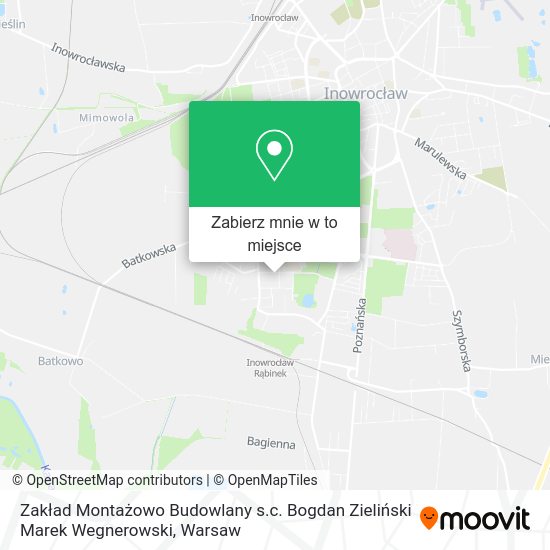 Mapa Zakład Montażowo Budowlany s.c. Bogdan Zieliński Marek Wegnerowski