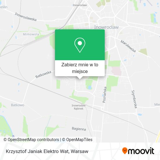 Mapa Krzysztof Janiak Elektro Wat