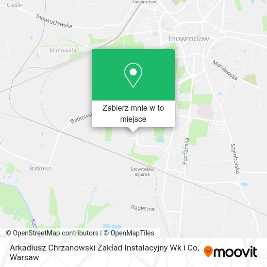 Mapa Arkadiusz Chrzanowski Zakład Instalacyjny Wk i Co