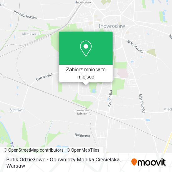 Mapa Butik Odzieżowo - Obuwniczy Monika Ciesielska