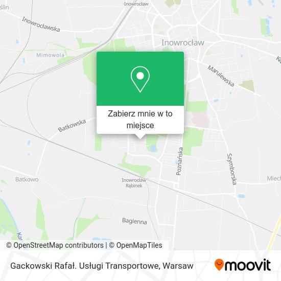 Mapa Gackowski Rafał. Usługi Transportowe