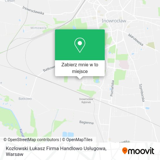 Mapa Kozłowski Łukasz Firma Handlowo Usługowa