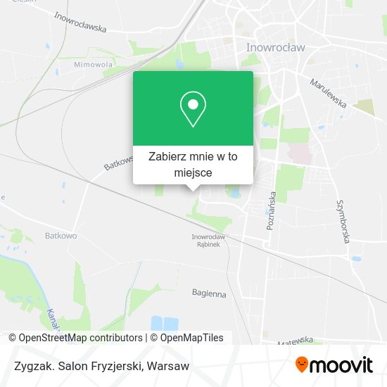 Mapa Zygzak. Salon Fryzjerski