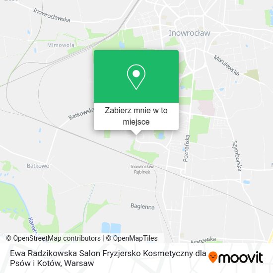 Mapa Ewa Radzikowska Salon Fryzjersko Kosmetyczny dla Psów i Kotów