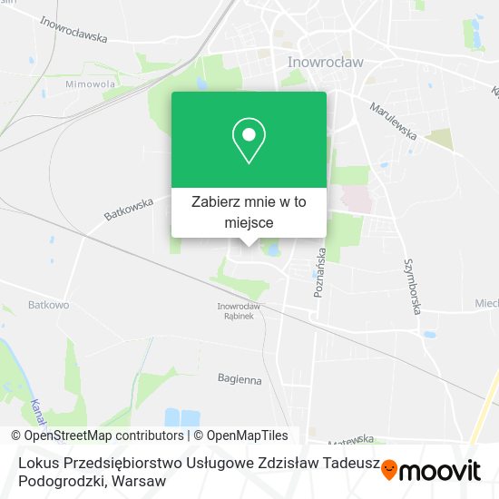 Mapa Lokus Przedsiębiorstwo Usługowe Zdzisław Tadeusz Podogrodzki