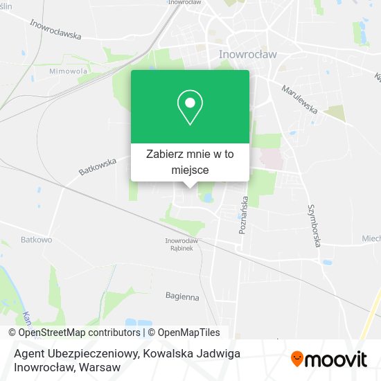 Mapa Agent Ubezpieczeniowy, Kowalska Jadwiga Inowrocław