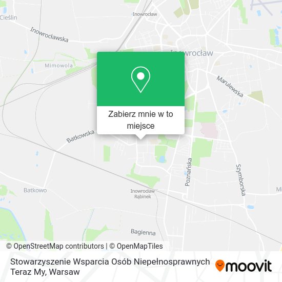 Mapa Stowarzyszenie Wsparcia Osób Niepełnosprawnych Teraz My