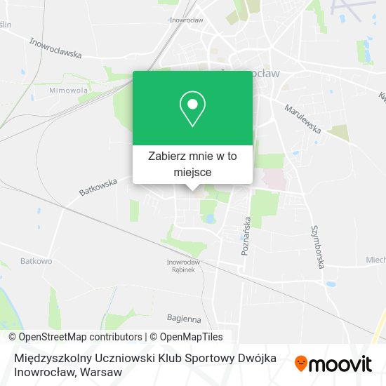 Mapa Międzyszkolny Uczniowski Klub Sportowy Dwójka Inowrocław