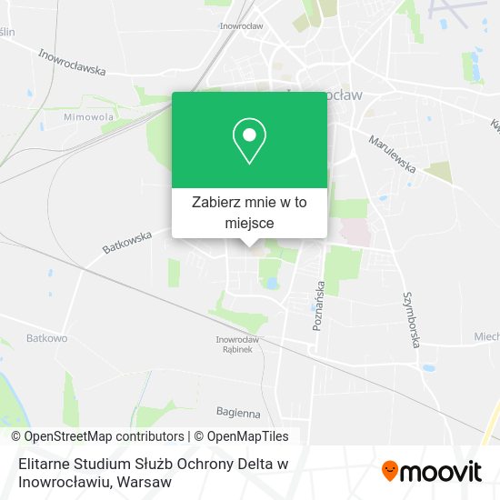 Mapa Elitarne Studium Służb Ochrony Delta w Inowrocławiu