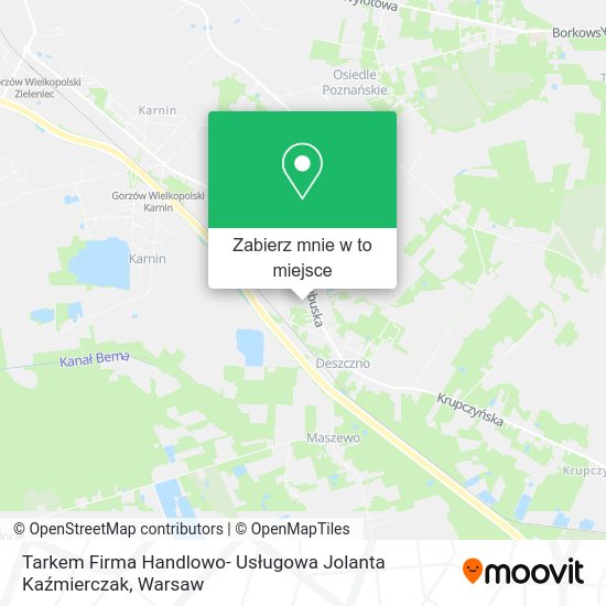 Mapa Tarkem Firma Handlowo- Usługowa Jolanta Kaźmierczak