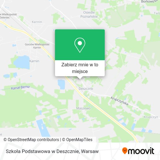 Mapa Szkoła Podstawowa w Deszcznie