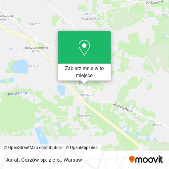 Mapa Asfalt Gorzów sp. z o.o.