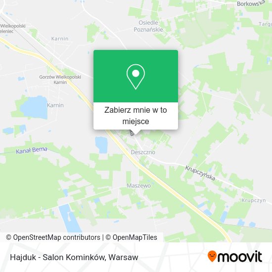 Mapa Hajduk - Salon Kominków