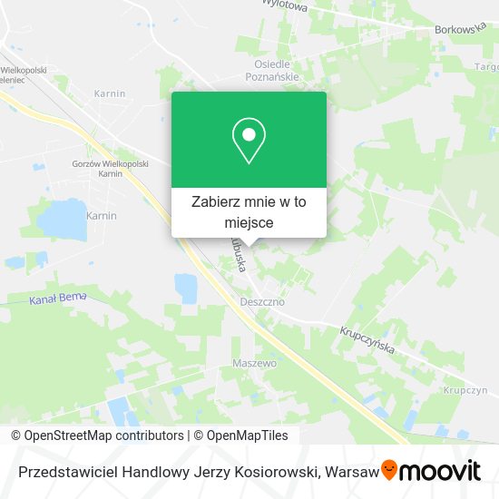 Mapa Przedstawiciel Handlowy Jerzy Kosiorowski