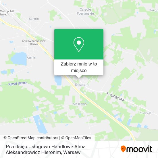 Mapa Przedsięb Usługowo Handlowe Alma Aleksandrowicz Hieronim