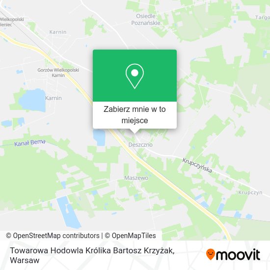 Mapa Towarowa Hodowla Królika Bartosz Krzyżak