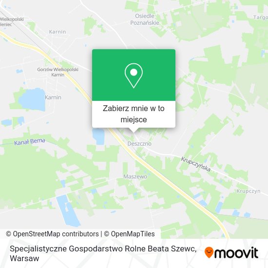 Mapa Specjalistyczne Gospodarstwo Rolne Beata Szewc