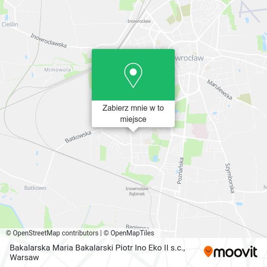 Mapa Bakalarska Maria Bakalarski Piotr Ino Eko II s.c.