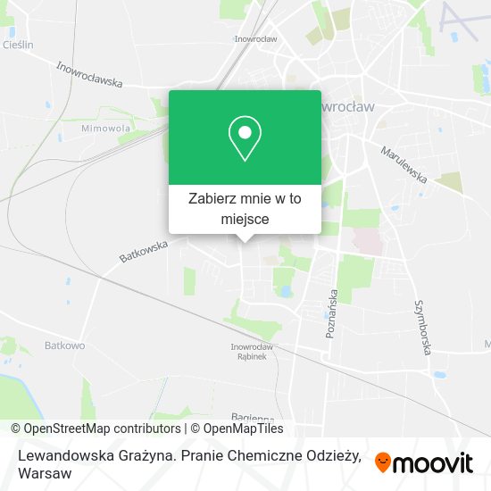 Mapa Lewandowska Grażyna. Pranie Chemiczne Odzieży