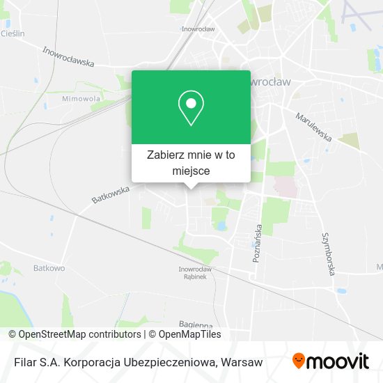 Mapa Filar S.A. Korporacja Ubezpieczeniowa