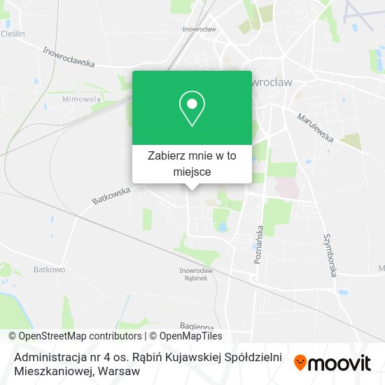 Mapa Administracja nr 4 os. Rąbiń Kujawskiej Spółdzielni Mieszkaniowej