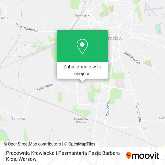 Mapa Pracownia Krawiecka i Pasmanteria Pasja Barbara Kłos