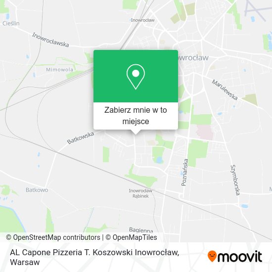 Mapa AL Capone Pizzeria T. Koszowski Inowrocław