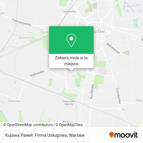 Mapa Kujawa Paweł. Firma Usługowa