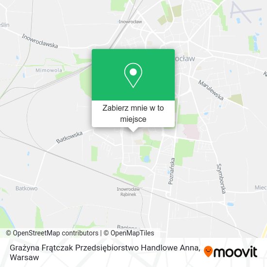 Mapa Grażyna Frątczak Przedsiębiorstwo Handlowe Anna