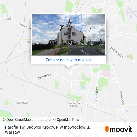 Mapa Parafia św. Jadwigi Królowej w Inowrocławiu