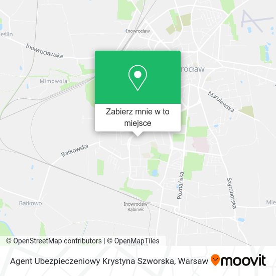 Mapa Agent Ubezpieczeniowy Krystyna Szworska