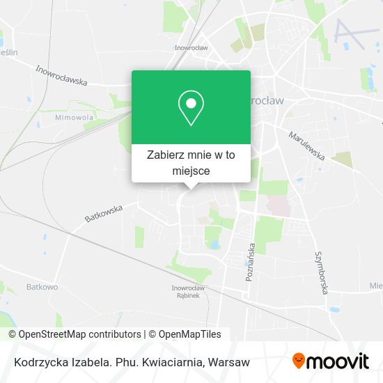 Mapa Kodrzycka Izabela. Phu. Kwiaciarnia