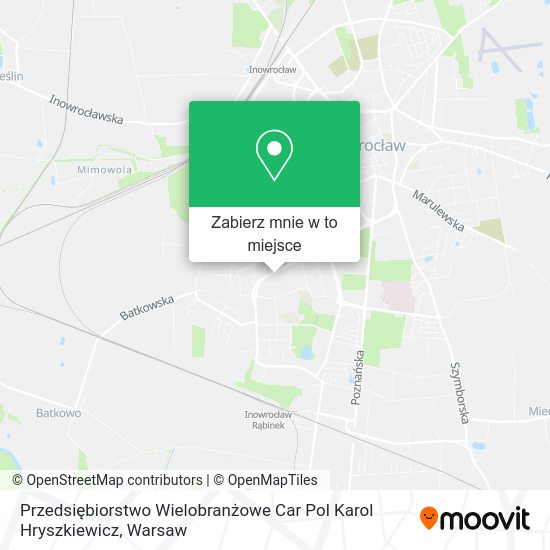 Mapa Przedsiębiorstwo Wielobranżowe Car Pol Karol Hryszkiewicz