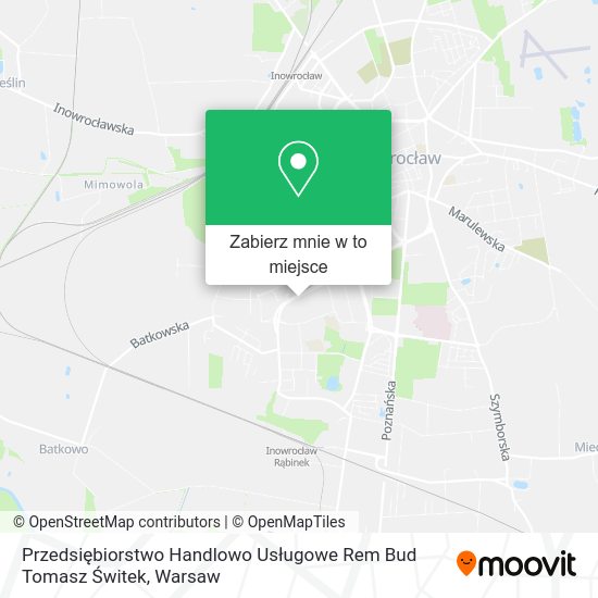 Mapa Przedsiębiorstwo Handlowo Usługowe Rem Bud Tomasz Świtek