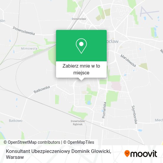 Mapa Konsultant Ubezpieczeniowy Dominik Głowicki