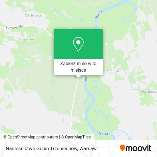 Mapa Nadleśnictwo Gubin Trzebiechów