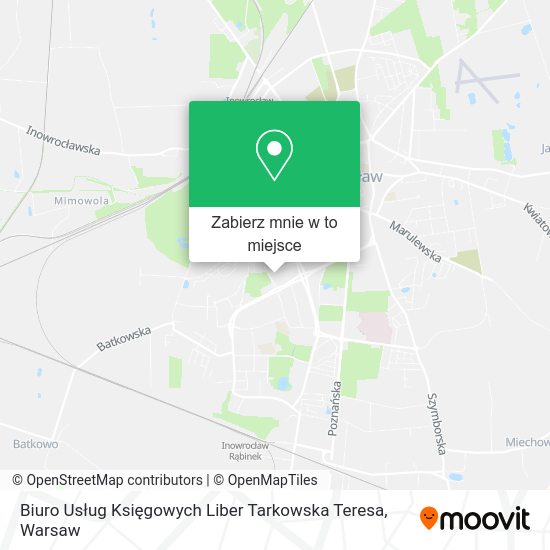 Mapa Biuro Usług Księgowych Liber Tarkowska Teresa